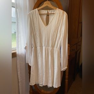 White “goddess” mini dress